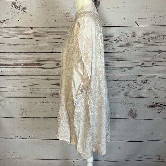 Victorias Secret Robe Womens One Size Kimono Tie Front Boho Neutral Viscose - Picture 2 of 8